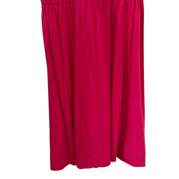 J. Crew NEW Sleeveless V Neck Knit Dress In Fuchsia Pink Size L - Picture 11 of 14